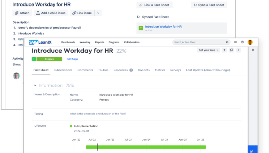 Create & sync SAP LeanIX Fact Sheets