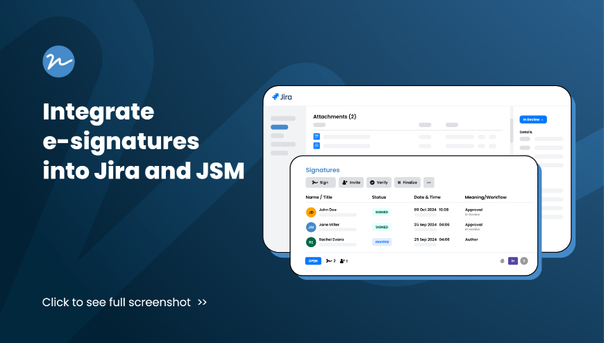 Designate and invite specific owners and signees to directly sign off on issues and tickets with regulatory-compliant digital signatures.