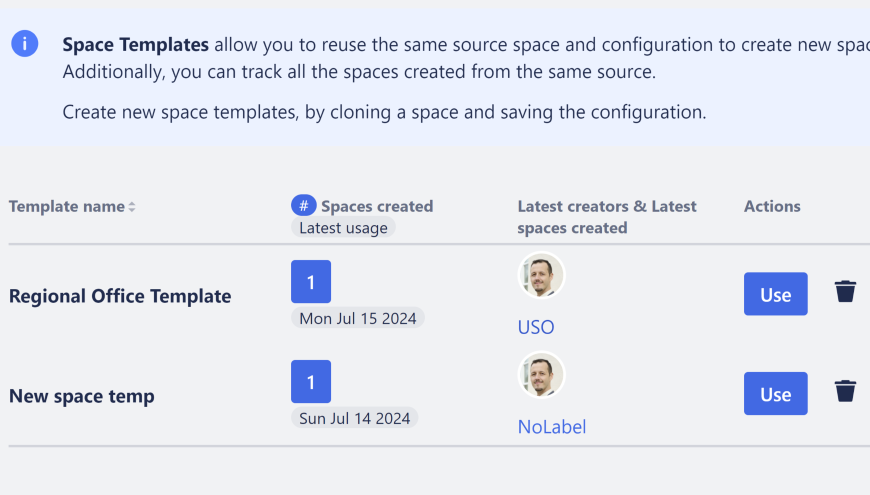 Create Reusable Space Templates