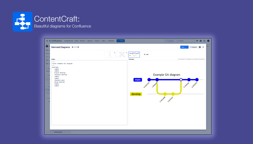 Multiple diagram types in one place