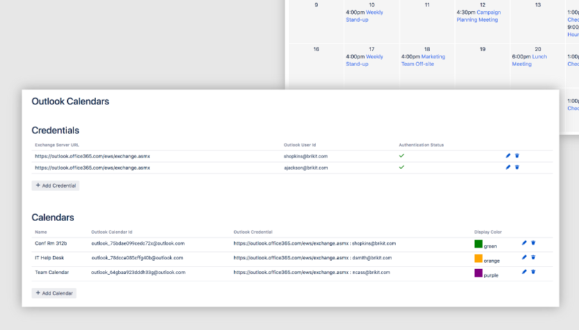 Display events from many calendars, either together or separately.