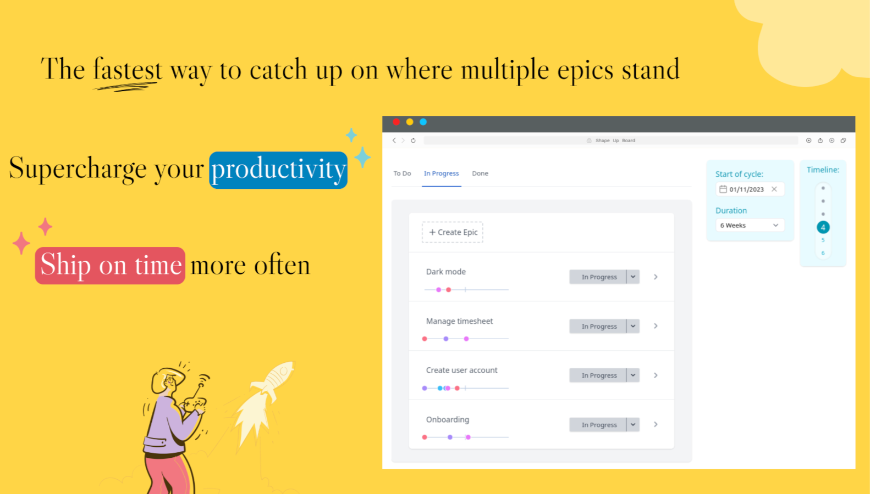 Self-reported progress using the hill chart makes the team feel empowered and not micro managed. It also makes status updates precise and actionable.