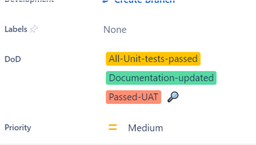 The list of available label items can be defined centrally by system and project  admins.