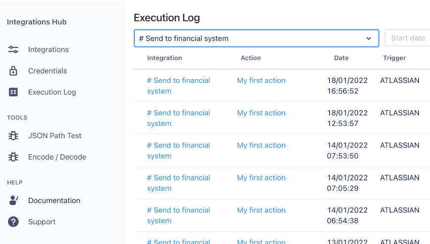 Log tracability for all actions