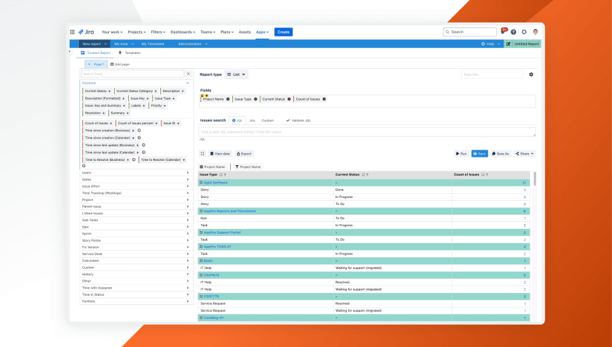 Easily create advanced custom reports with a user-friendly interface.