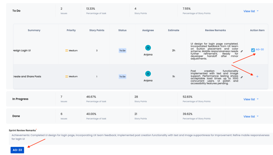 Actionable Insights