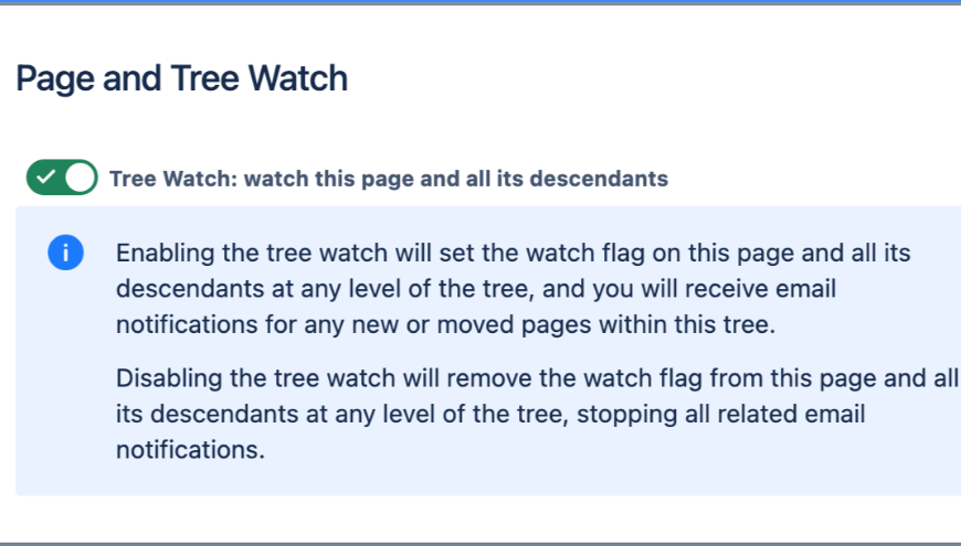 Page and Tree notifications