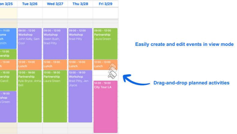 Create event calendars within Issues and Gadgets