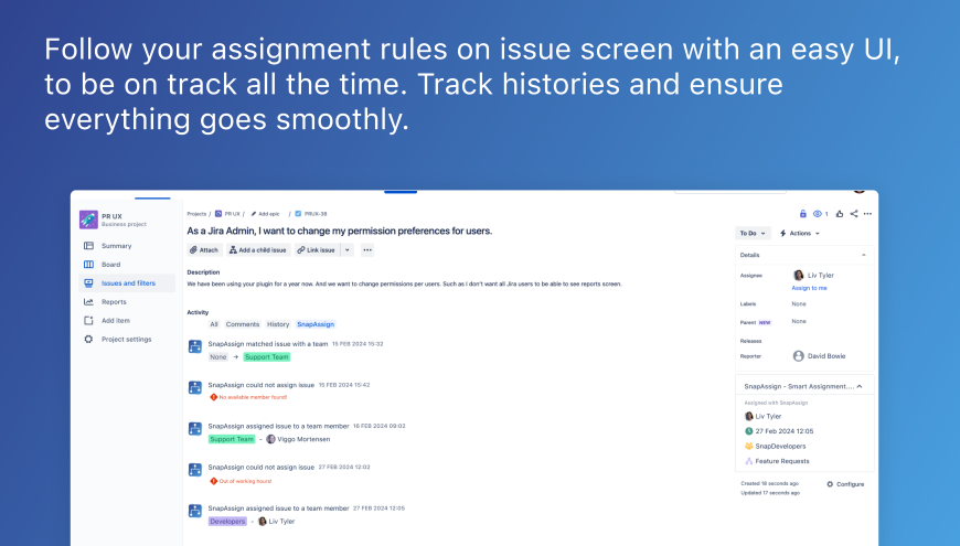 Track Assignments Seamlessly with Clear Issue Histories