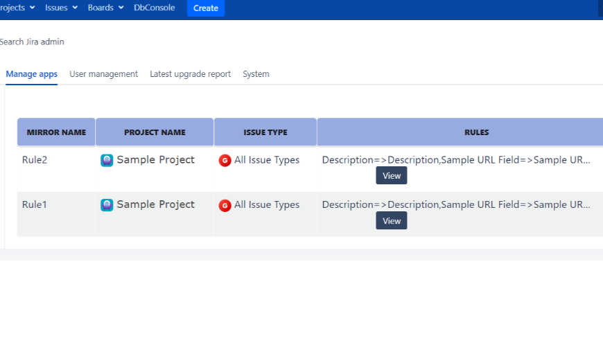 Manage all your Mirrors from the Config Page