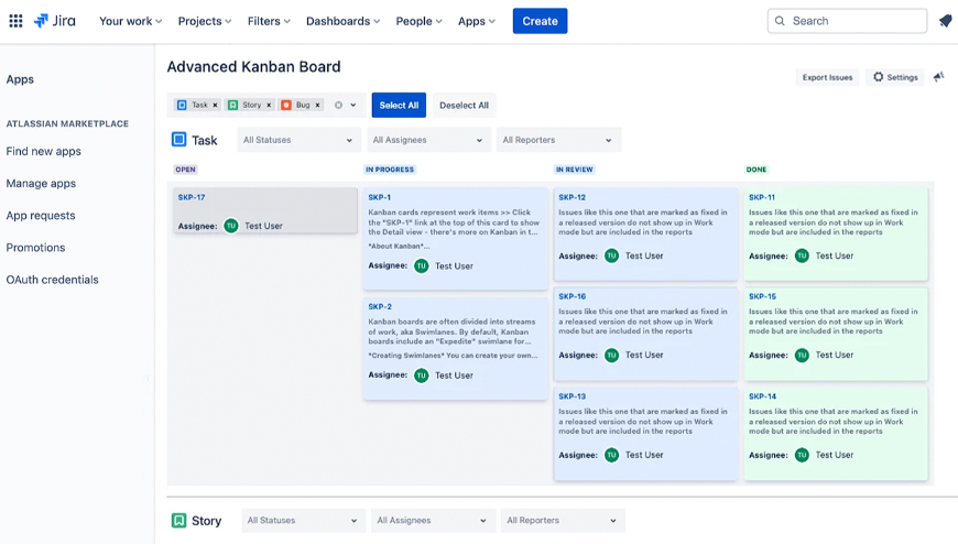 Manage all your issues on one single board