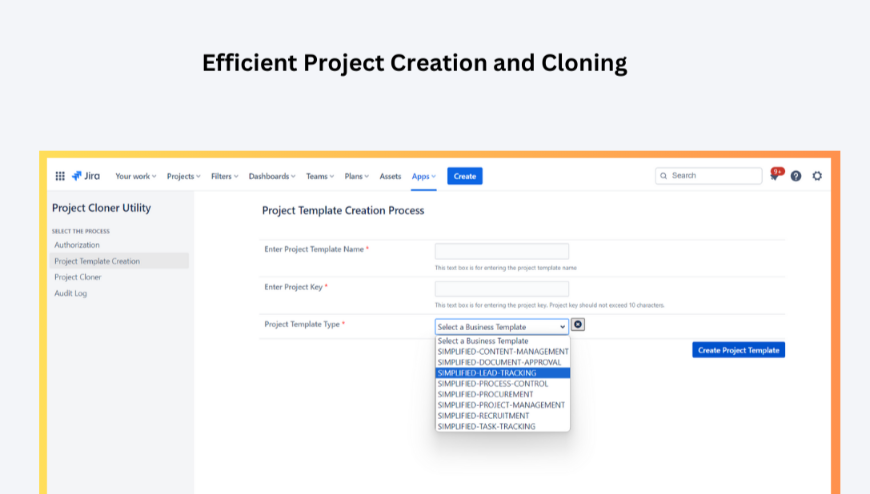 Hassle-free Project Template Creation and Cloning