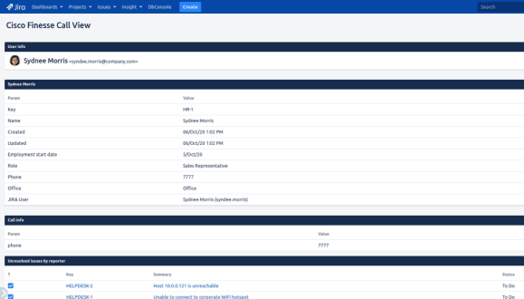 Call View Page