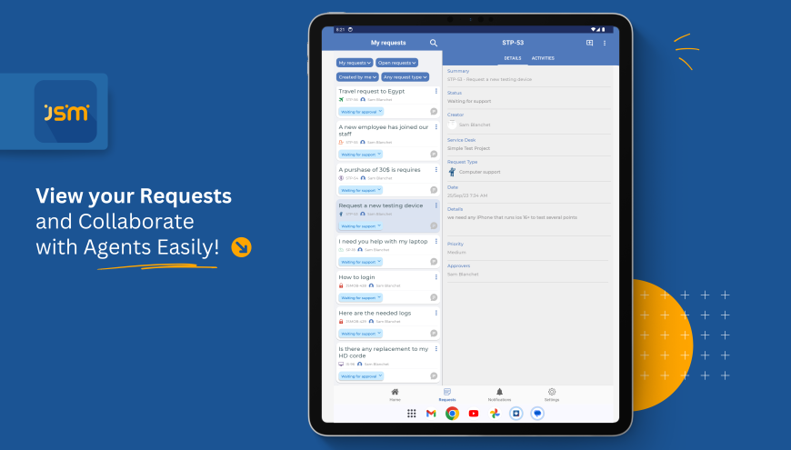 View your Requests and Collaborate with Agents Easily