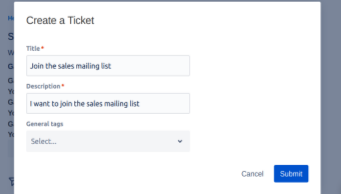 Hassle-free ticket creation