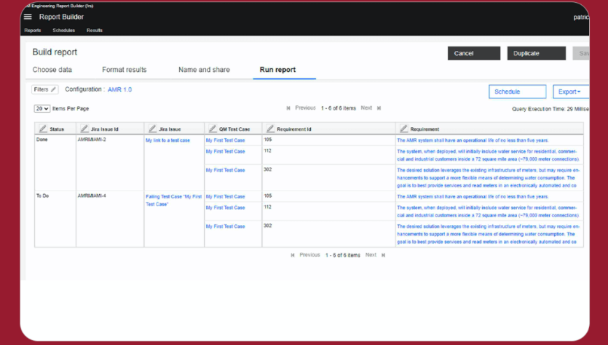 Build reports including Jira data to easily track and visualize relationships between Jira issues and artifacts in other connected tools, ensuring full visibility into the development lifecycle.​