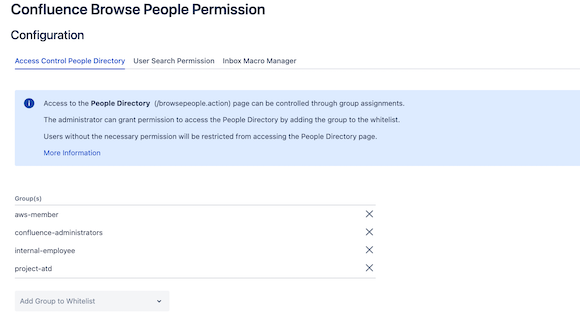 Limit access 'People Directory' to specific groups