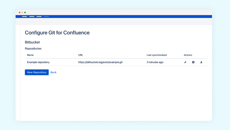 Easily configure your own repositories or connect to Bitbucket, Github or Gitorious