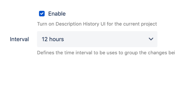 Feature could be enabled per Jira project with configurable interval to group changes made by same author