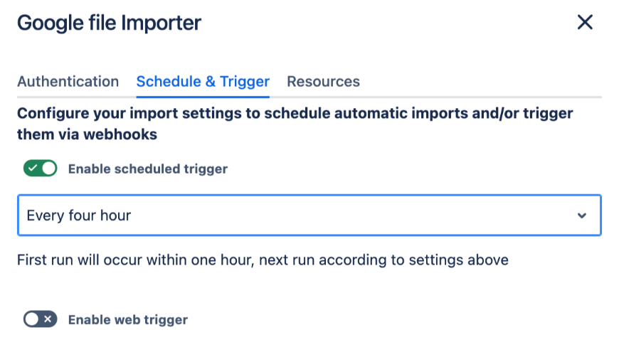 Choose how to trigger imports