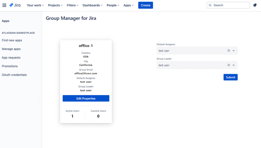 Default Assignee and Group Leader Properties