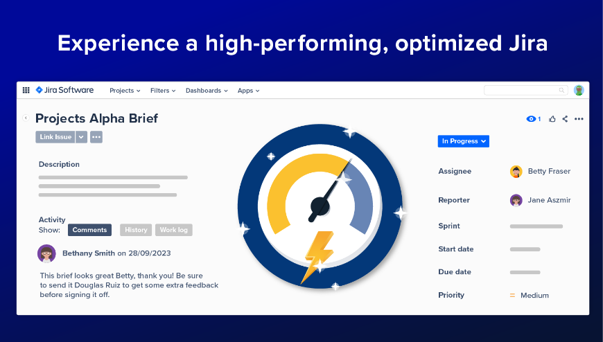 Improve your Jira system performance with Optimizer for Jira. This image shows a great improvement in the Edit Epic Link load speed which was experienced by one of our customers.