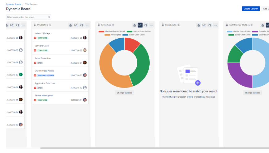 Convert columns into charts inside your board