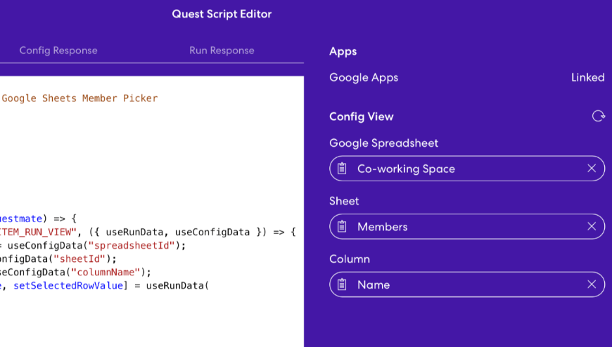 In-built code editor to write and test your custom items. No deployments are needed.