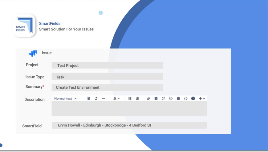 Adding SmartFields to issue