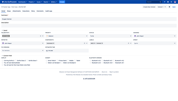 Collaborate with QA Teams by creating modular, reusable Test Cases and linking with Test Cycles and Test Plans. Assign Testers and save Test Results, track history of execution.