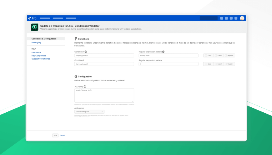 Configure smart workflow transition validators