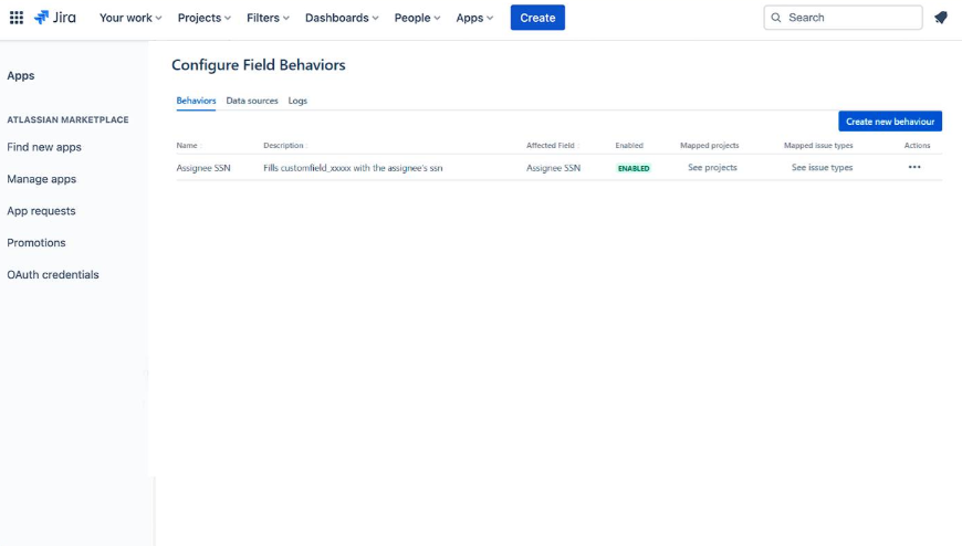 5 fields & custom fields of 6 types are supported