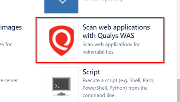 Qualys WAS as a Task