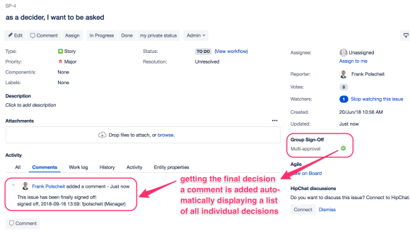 Transparency of the final decision as well as an overview of all individual decisions.