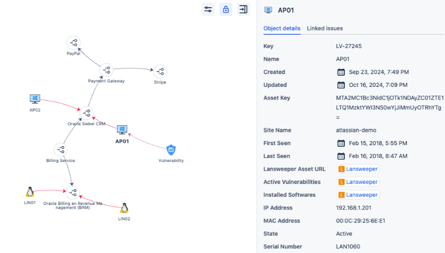 Build CMDB simply by linking Lansweeper Assets