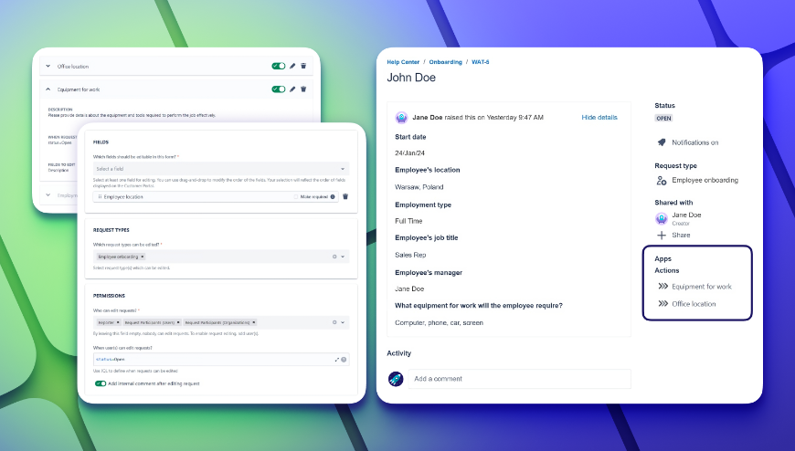 Create and manage multiple Request actions