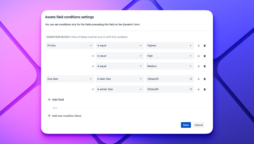 Create tickets faster with dynamic fields