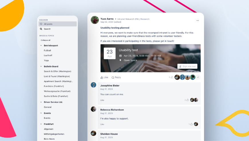 Modern community features let you exchange ideas, ask questions, and discuss current issues - simply and in context.