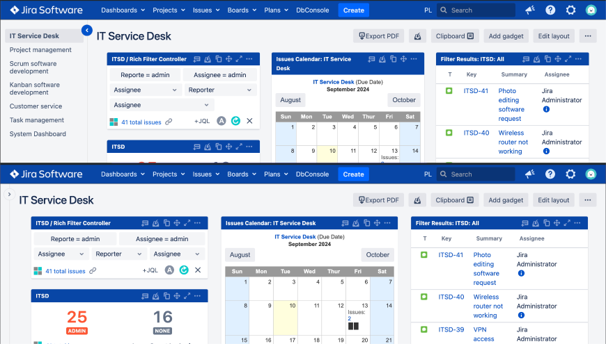 Collapsible Dashboard sidebar