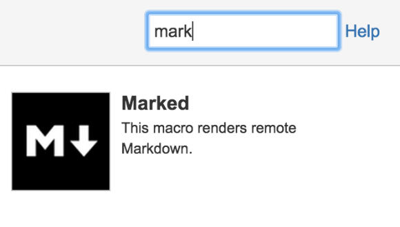 Select the Marked macro in your Confluence page