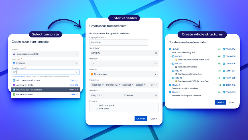 Automatically create Jira issues and structures