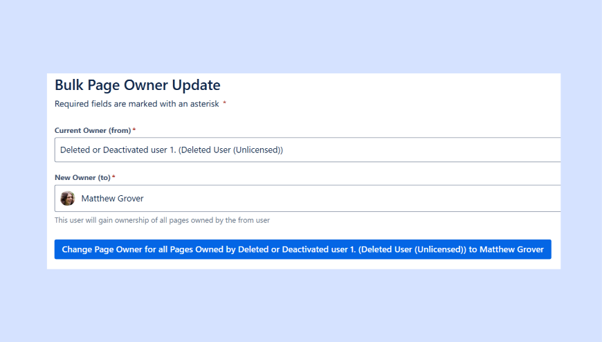 Tidy up your Page Owners with Bulk Update