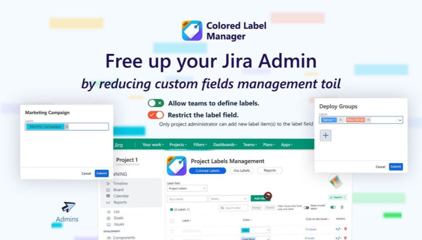 Find widely used or unused labels
Manage large number of labels with features like search, filter, sort by usage etc

Allow your team to define their labels, cleanup and organize them quickly in bulk