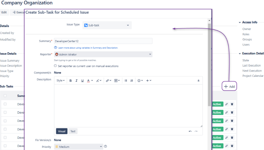 Ever wanted to create a Scheduled Issue that contains sub-tasks? With the latest The Scheduler, you can! You can either create one from scratch or use an existing issue with sub-tasks as a template.