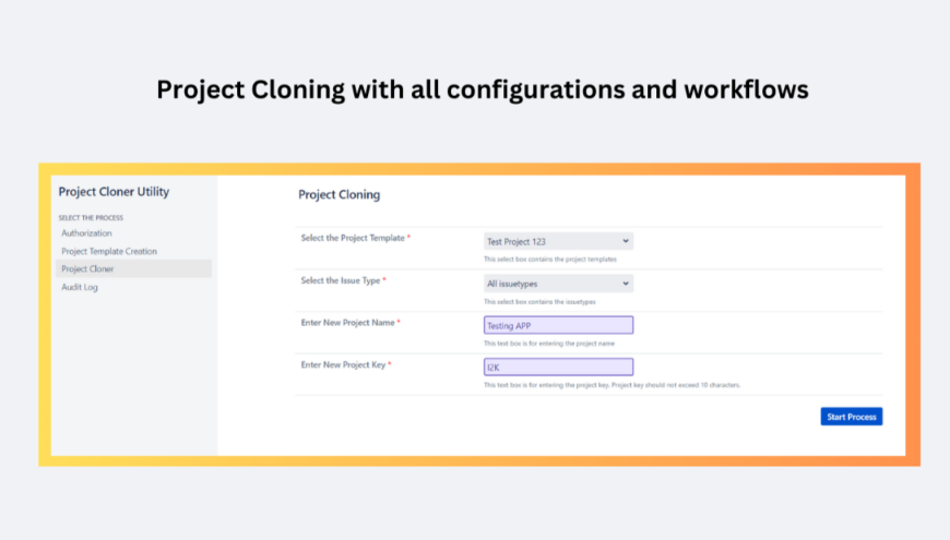 Project Cloning with all Configuration & Workflows