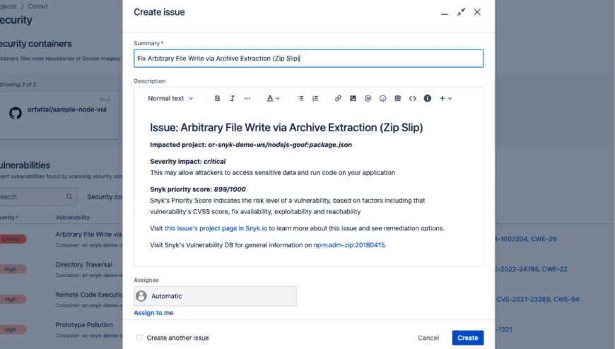 View security information for your Jira issues