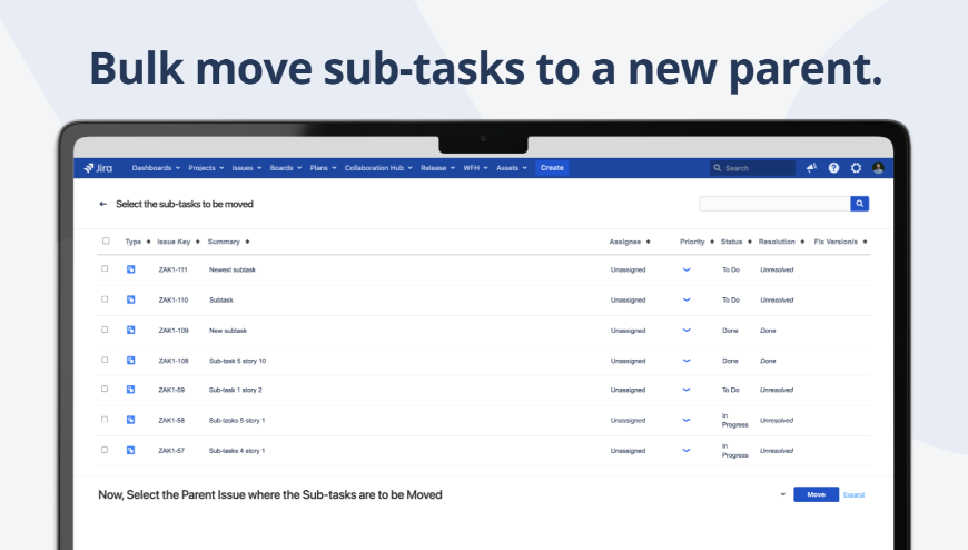 Recurring work doesn’t have to mean you spend all your time recreating the same sub-tasks. With Sub-tasks Manager, admins can quickly copy sub-tasks to a new parent so teams can get back to work.