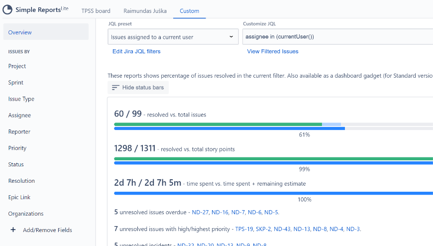 Quick Overview Dashboard