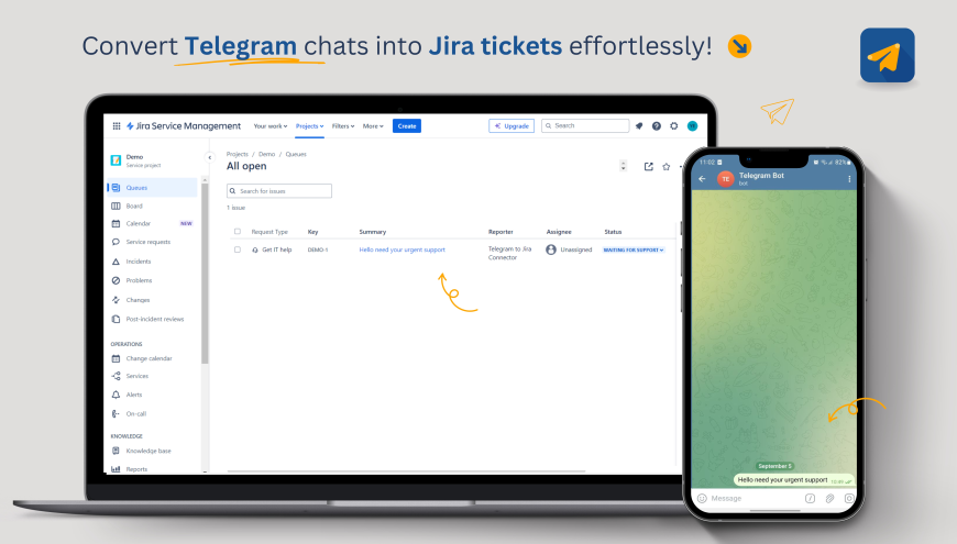 Convert Telegram chats into Jira tickets effortlessly