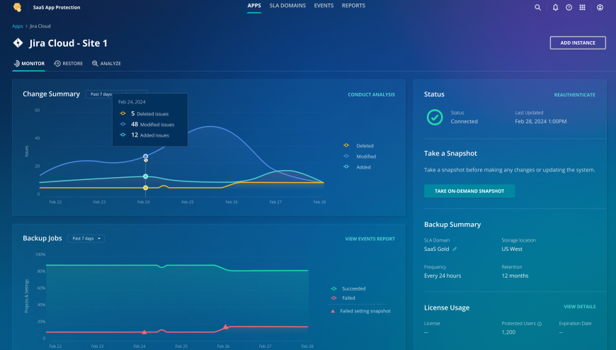 Automate backups and secure Jira data